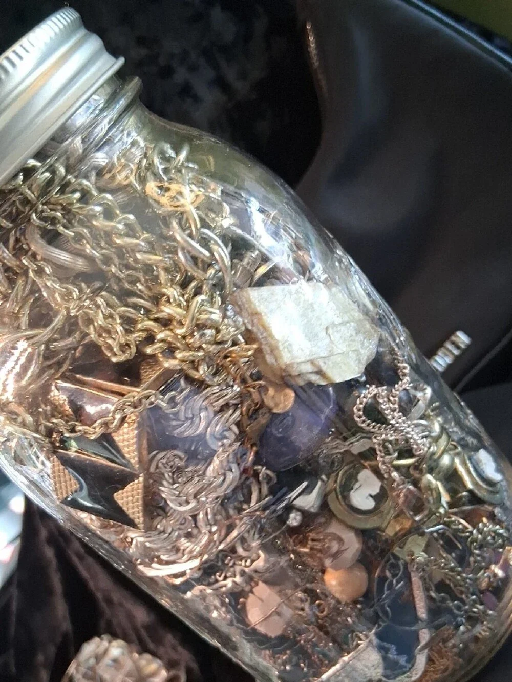 Vintage To Modern Jewelry Jar of Mixed Jewelry Accents - Silver & Gold 5lbs.